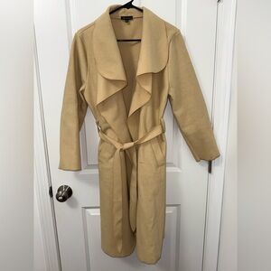 Women's Tan Belted Coat